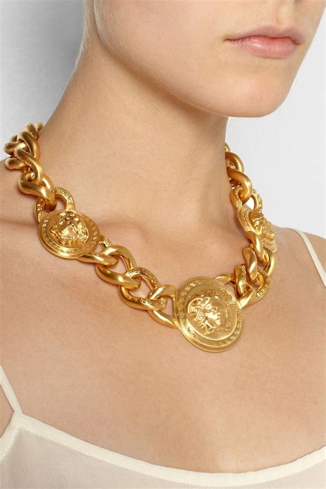 versace chain real gold|custom solid gold versace necklace.